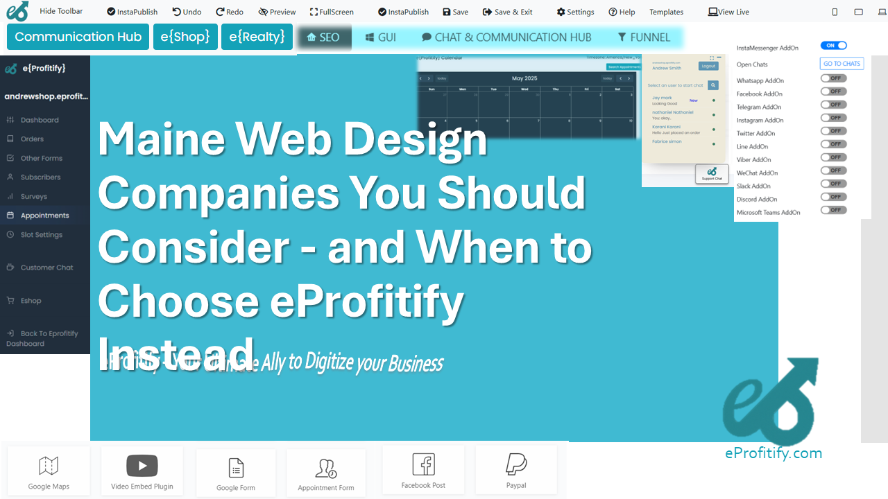Maine Web Design Companies You Should Consider - and When to Choose eProfitify Instead